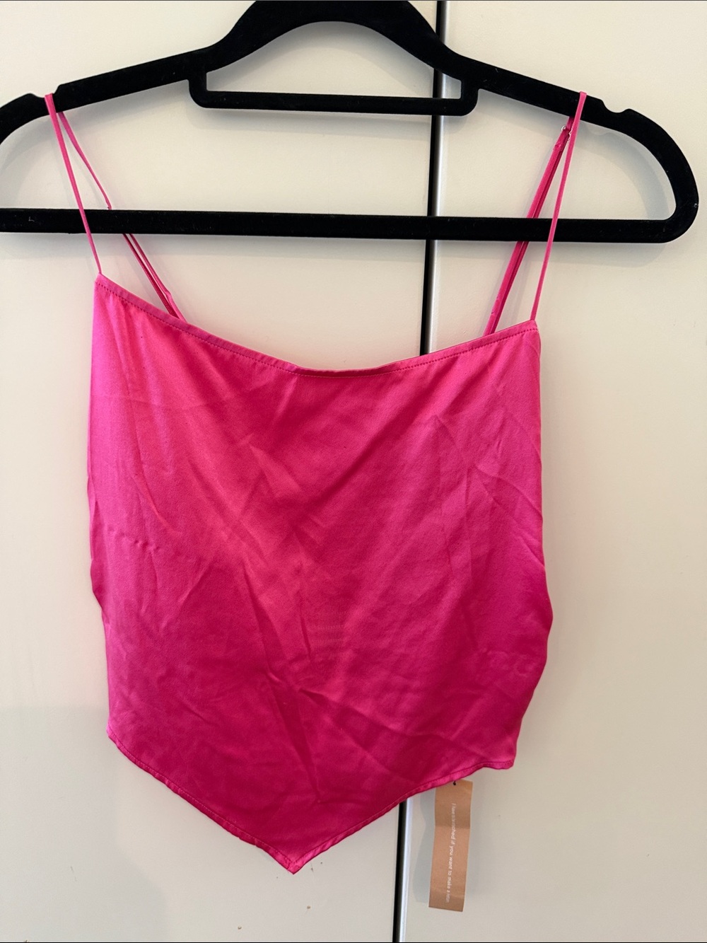 Reformation pink Handkerchief-Hem Camisole
